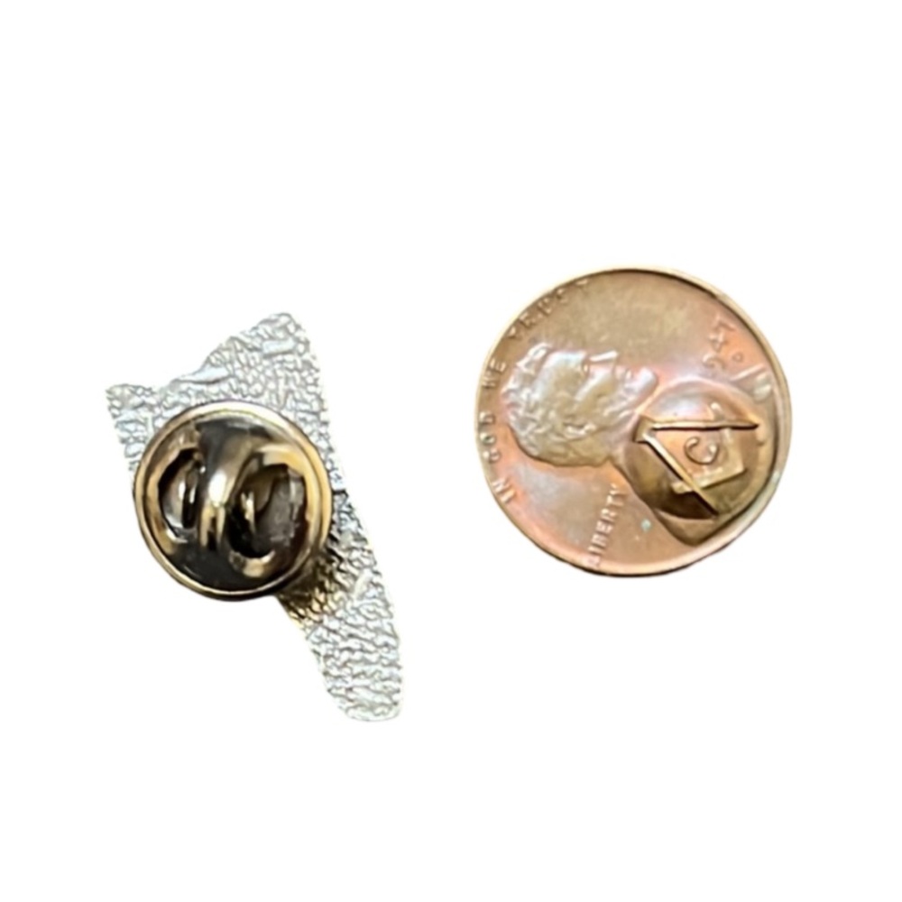 Vintage Silver & Red Enamel Converse High Top Sneaker Lapel Pin - Picture 2 of 4